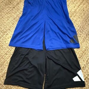 Adidas Boys Athletic Drawstring Shorts Lot of Two Pairs Size Large NWOT
